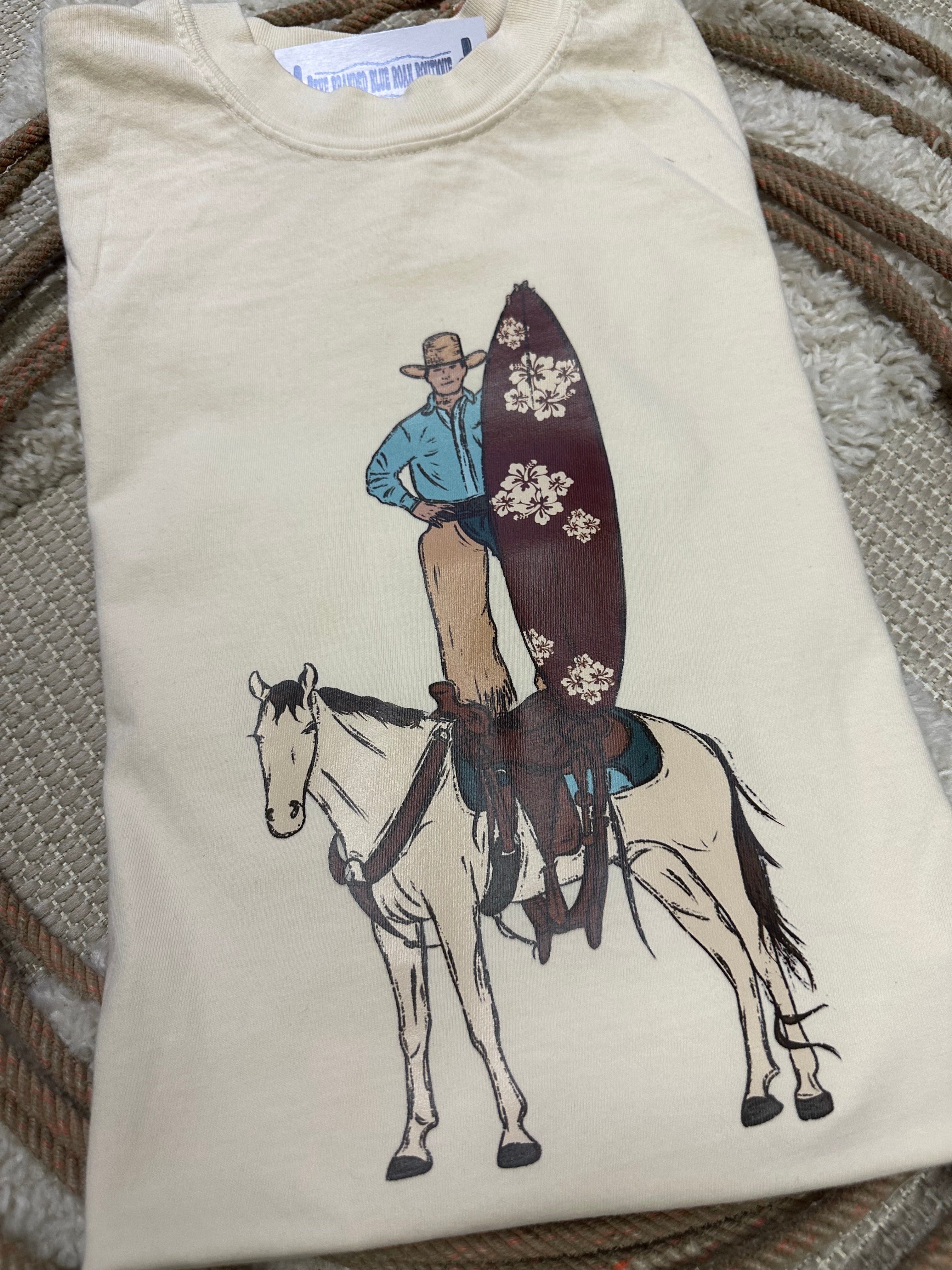 Surfs Up Cowboy graphic tee - Comfort Colors