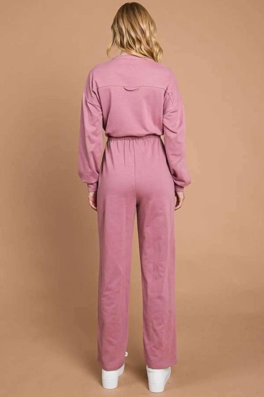 Trendsi Chic Button-Up Jumpsuit Women's TikTok Outfit Cinched Waist Elevate Style