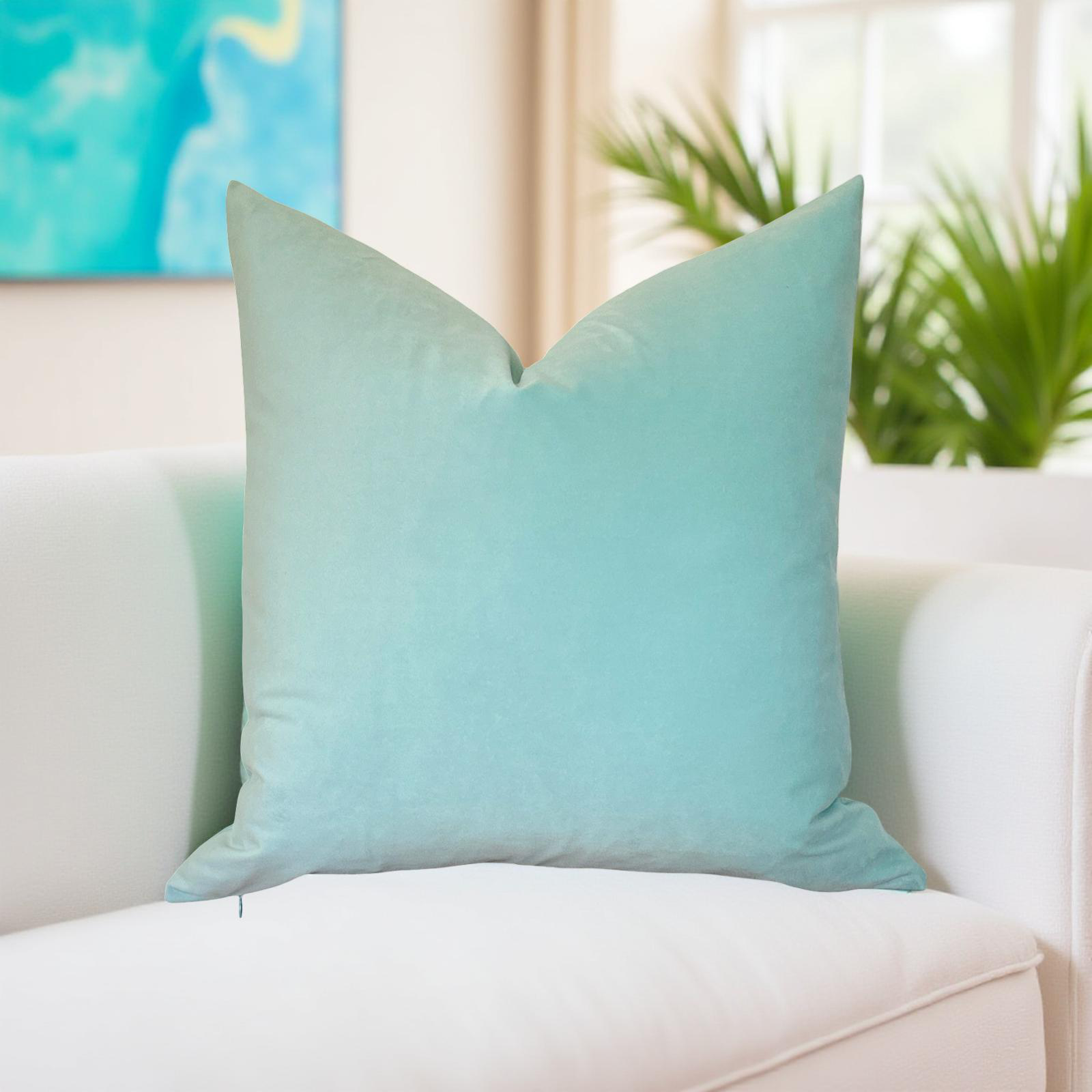 Plush Velvet Pillow Cover - Bermuda