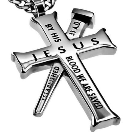 Established Silver Cross Necklace