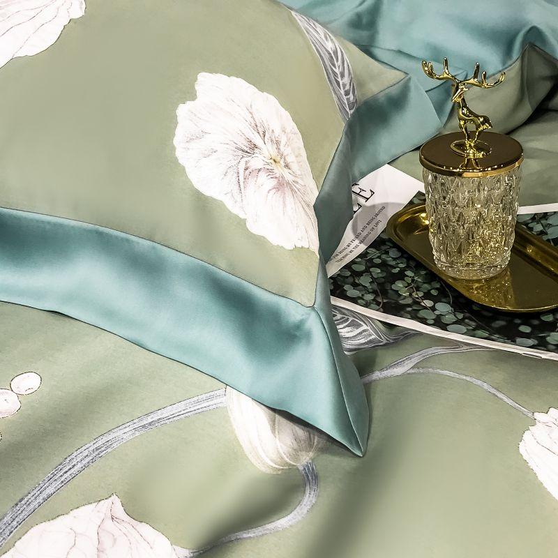 Green Nature Duvet Cover Set (Eucalyptus Lyocell)