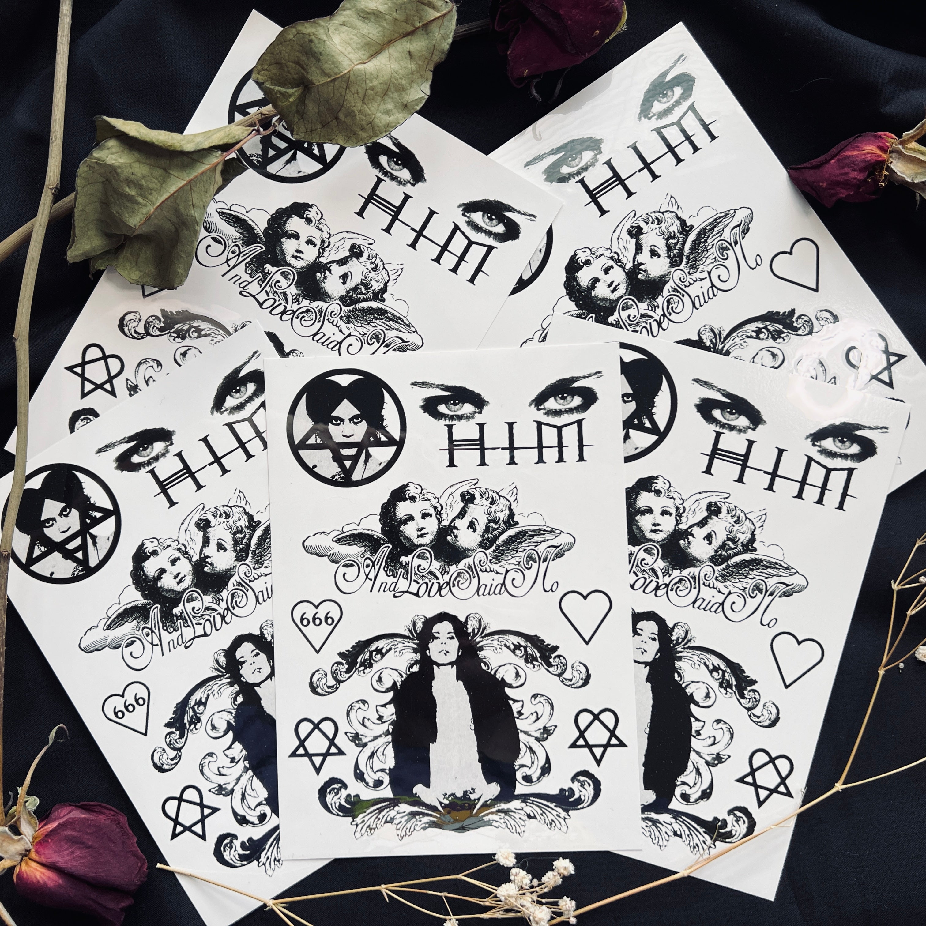 His Infernal Temp Tattoo Sheets