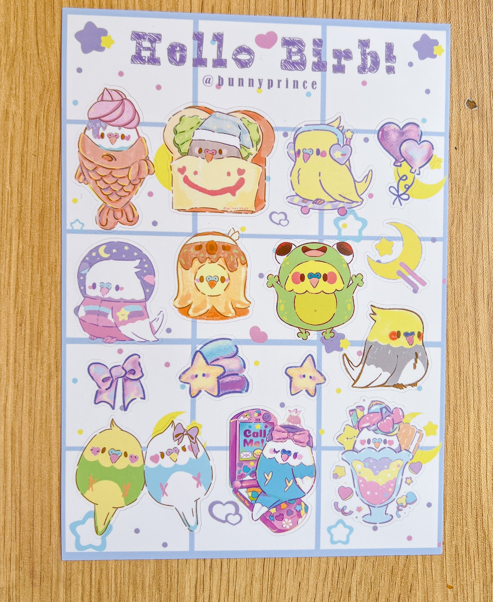 Hello Birb! Sticker Sheet
