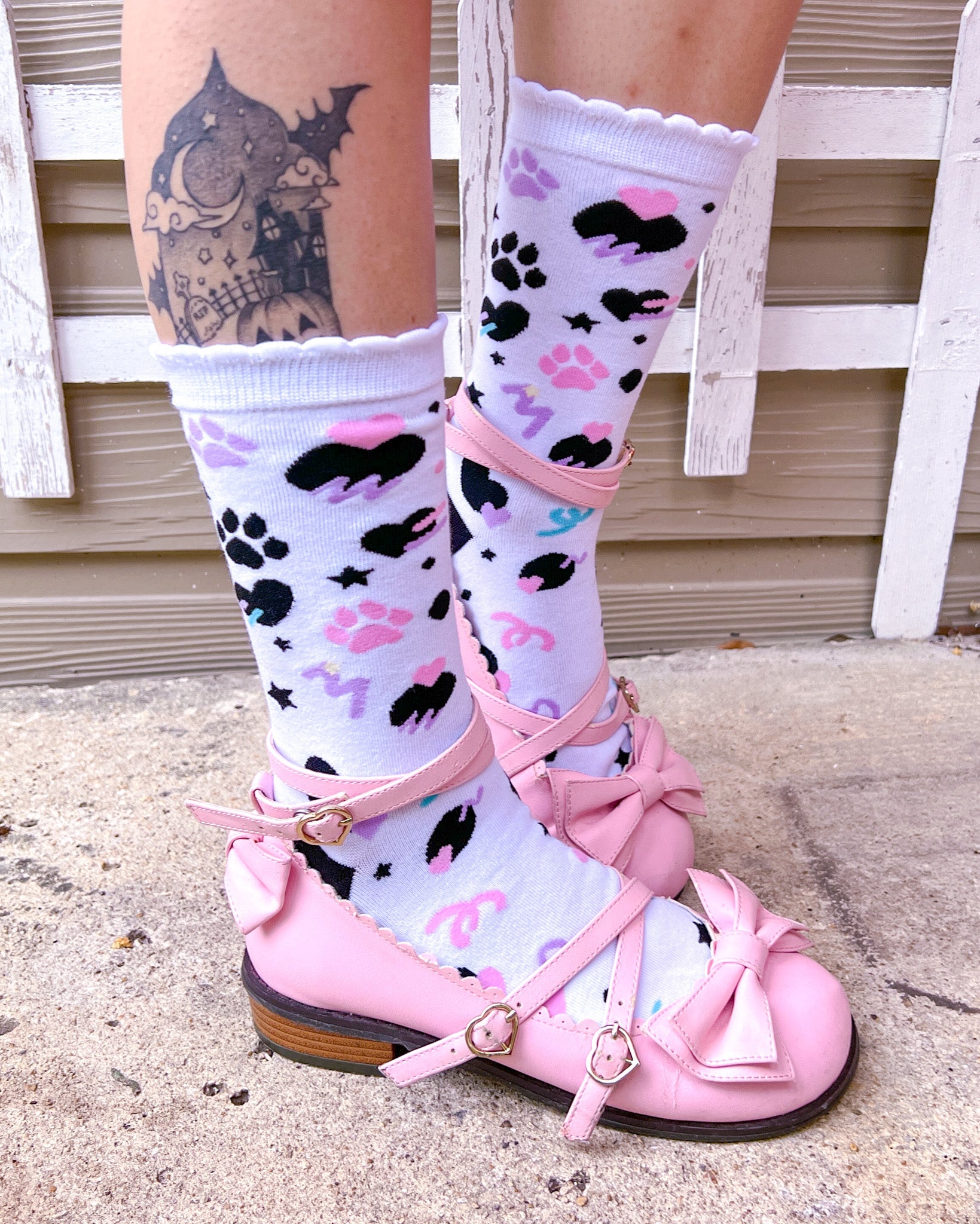 Dottie Dalmatian Crew Socks