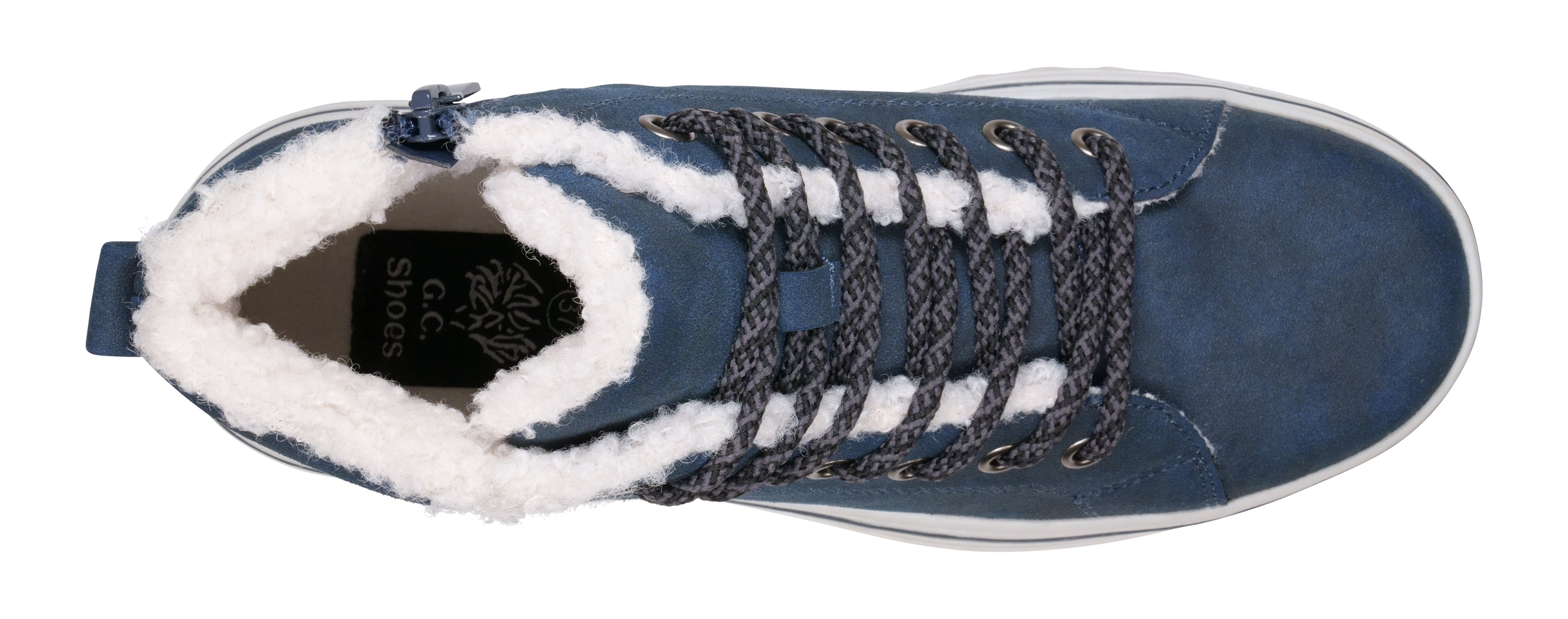 Justine Lace-up Navy Bootie