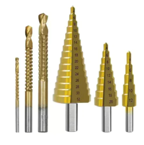 Step Drill Groove Saw Set (6 Pieces)