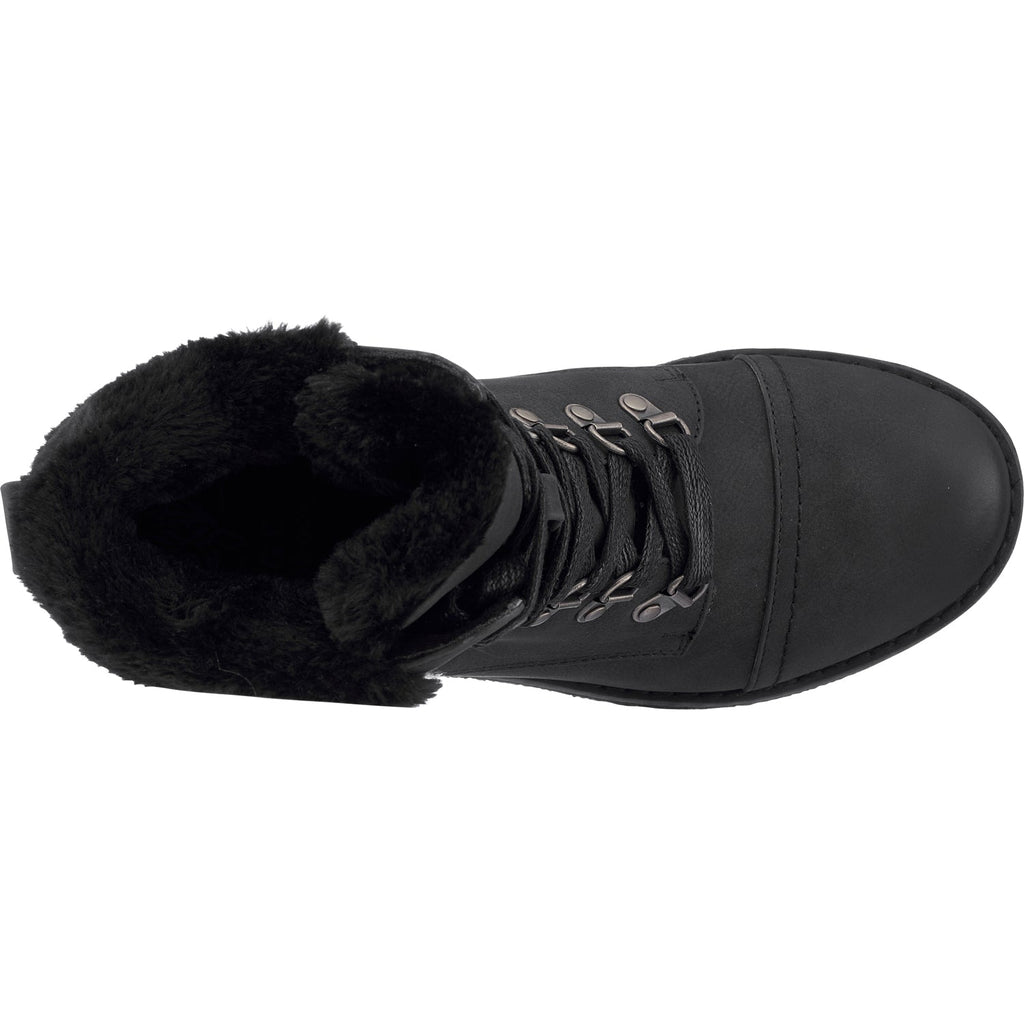 Joan Black Lace-Up Booties