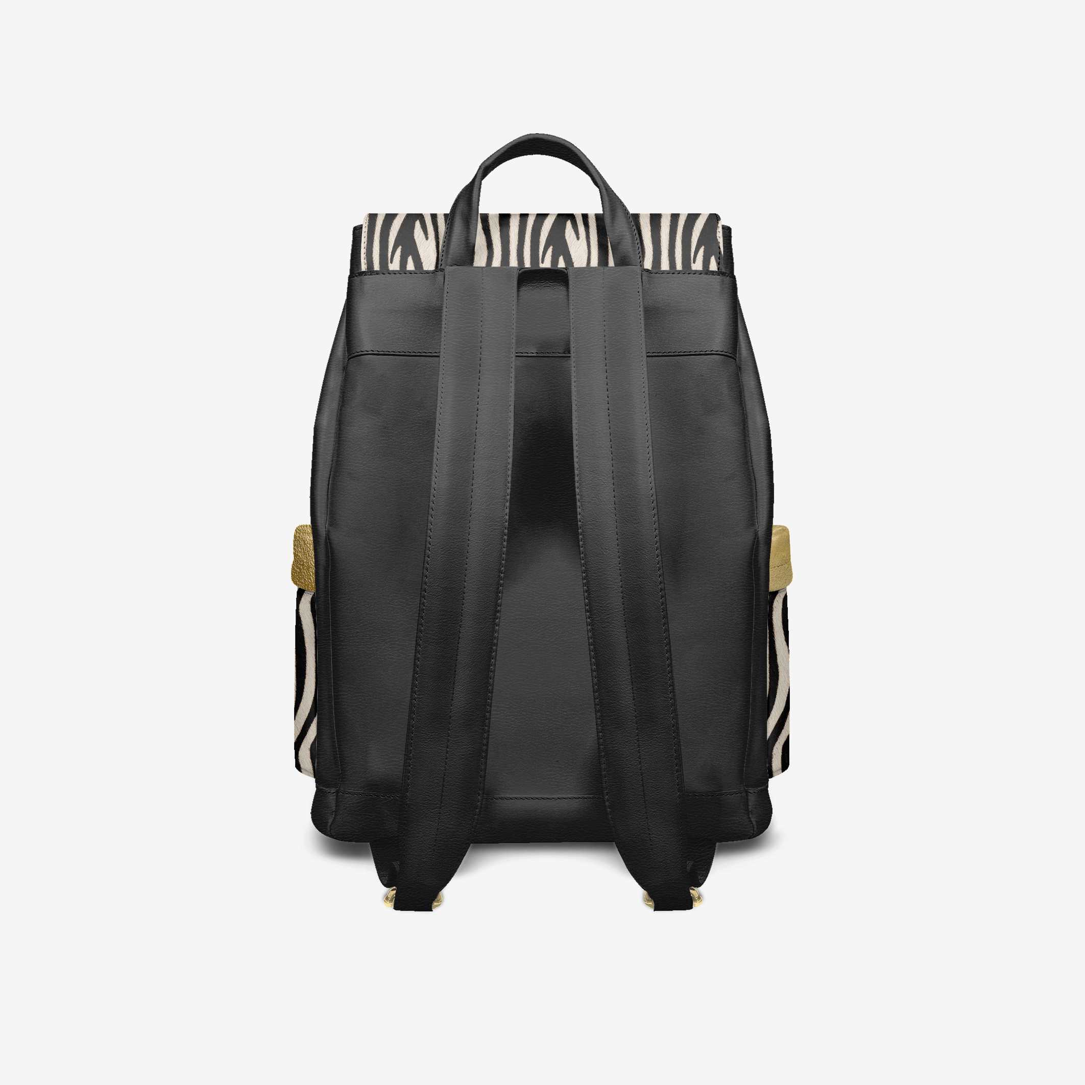 Luxury Vegan Backpack ZEBRA GOLD EDGE – BYMANYC ® New York