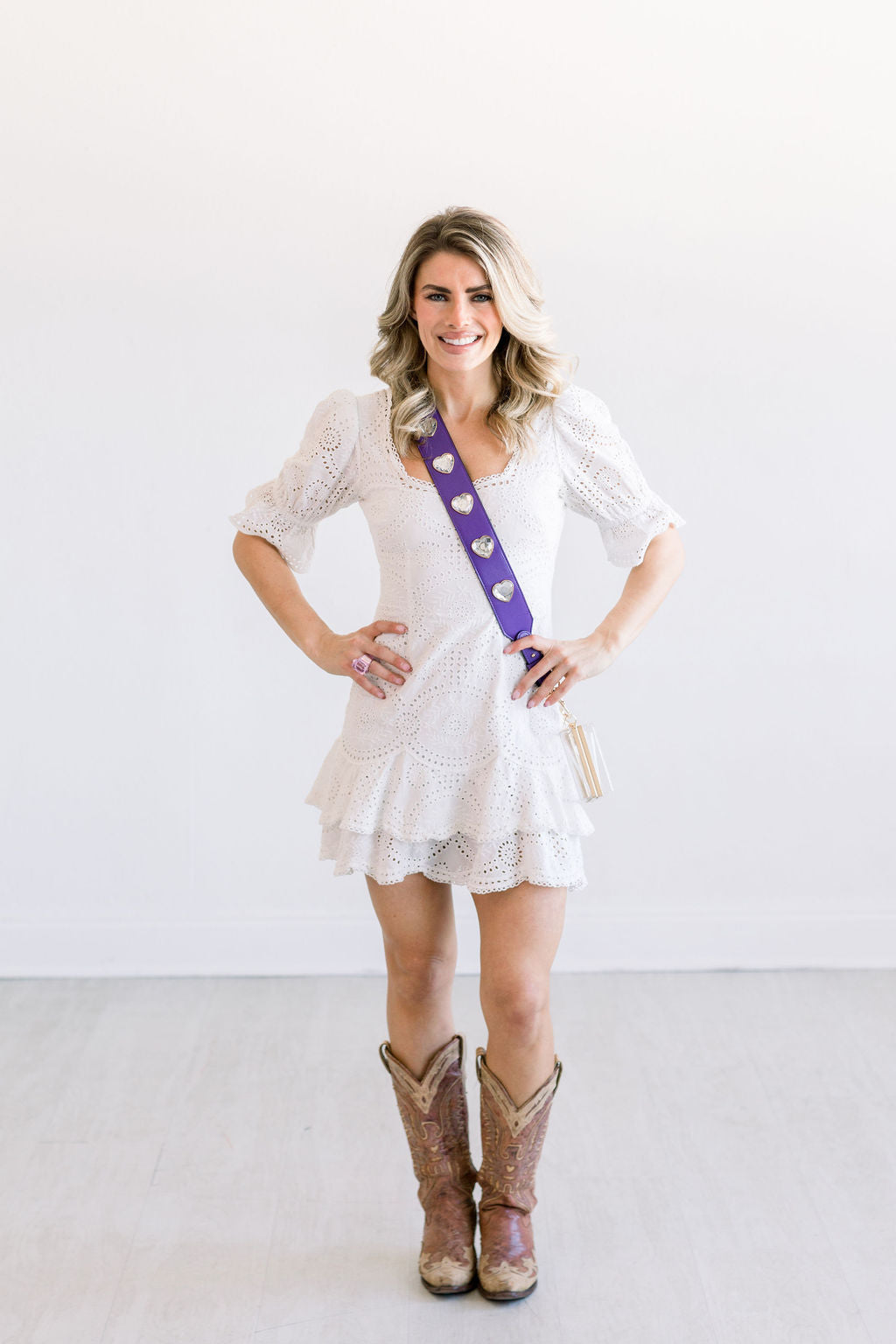 Crystal Heart Purse Strap