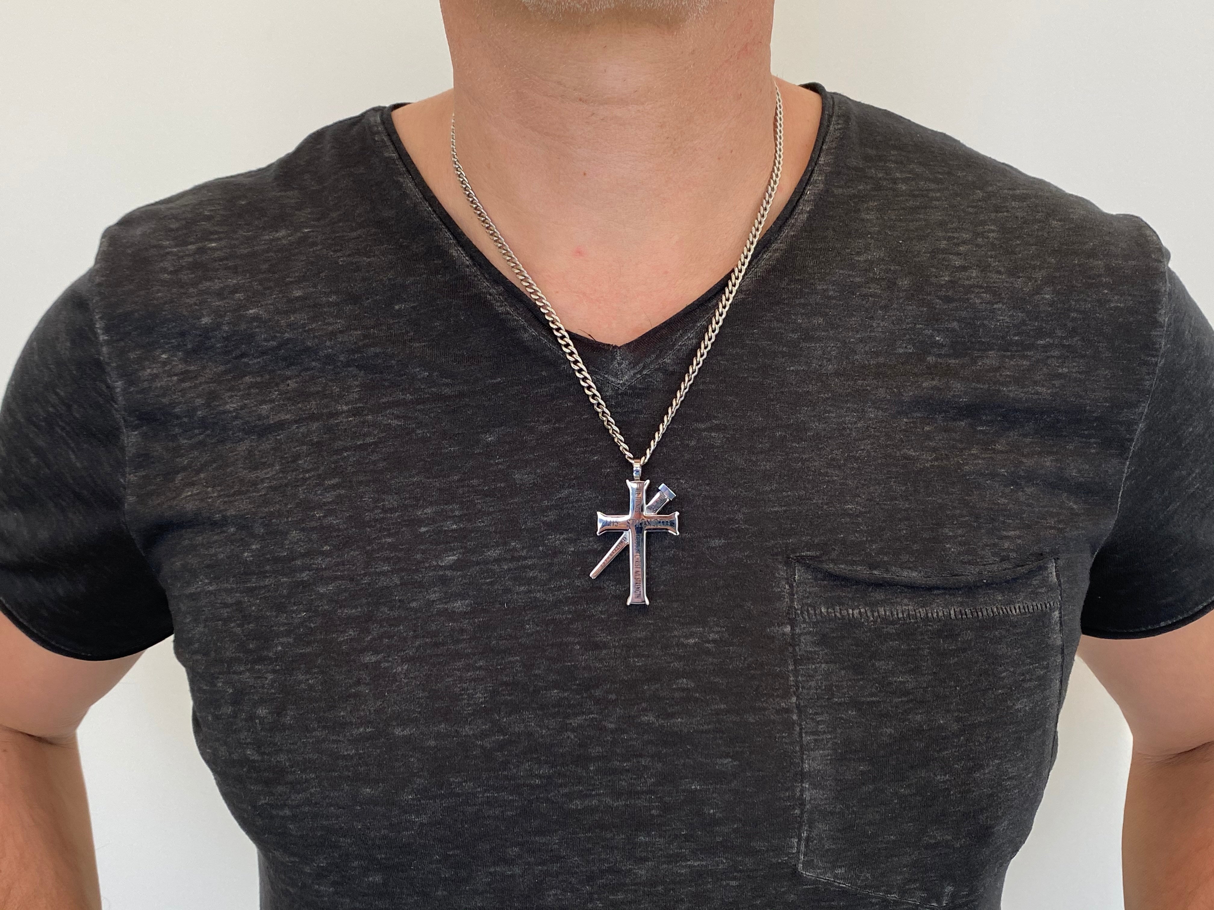 Established Silver Cross Necklace