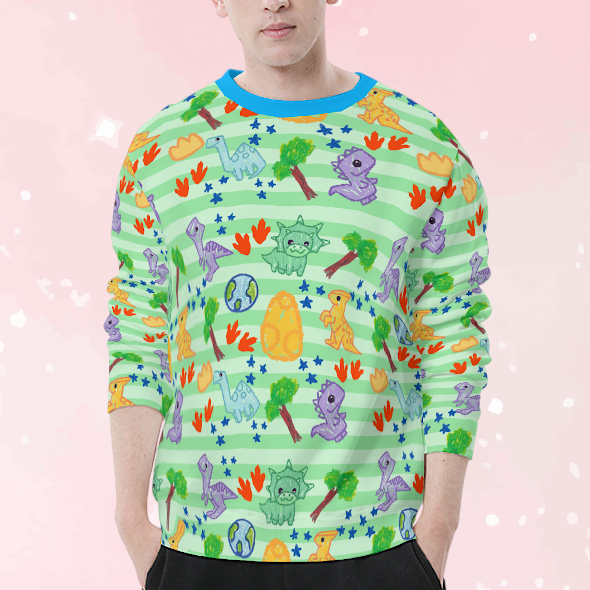 Dino Doodles Cozy Lightweight Sweater