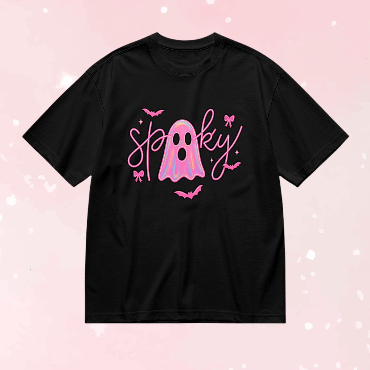 Neon Spookz Pink Ghost Cotton Tee