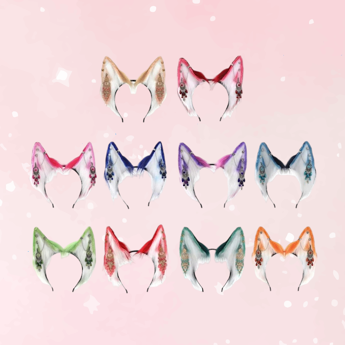 Decorative Fox Ears Headband (Colors)