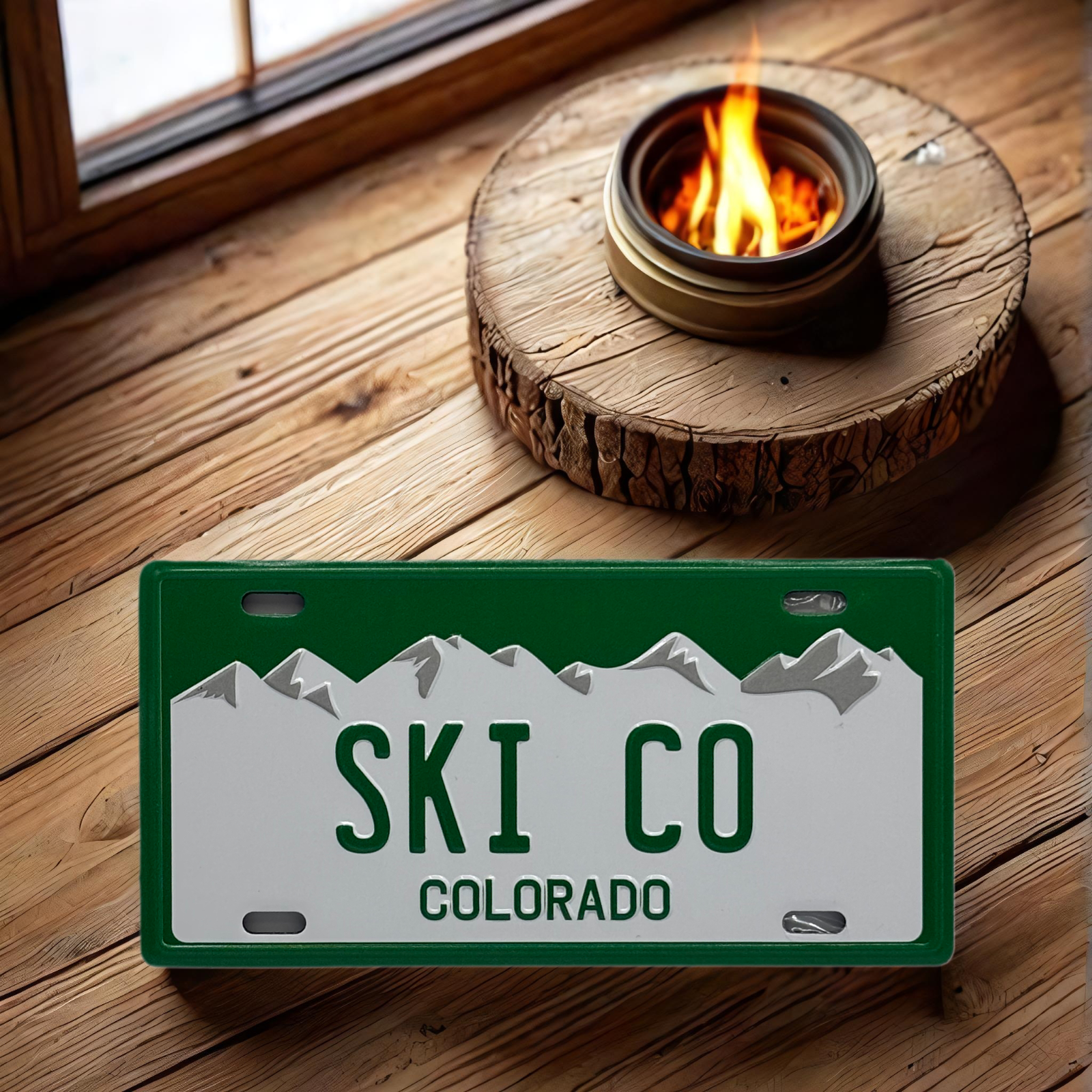 SKI CO - Colorado License Plate Magnet