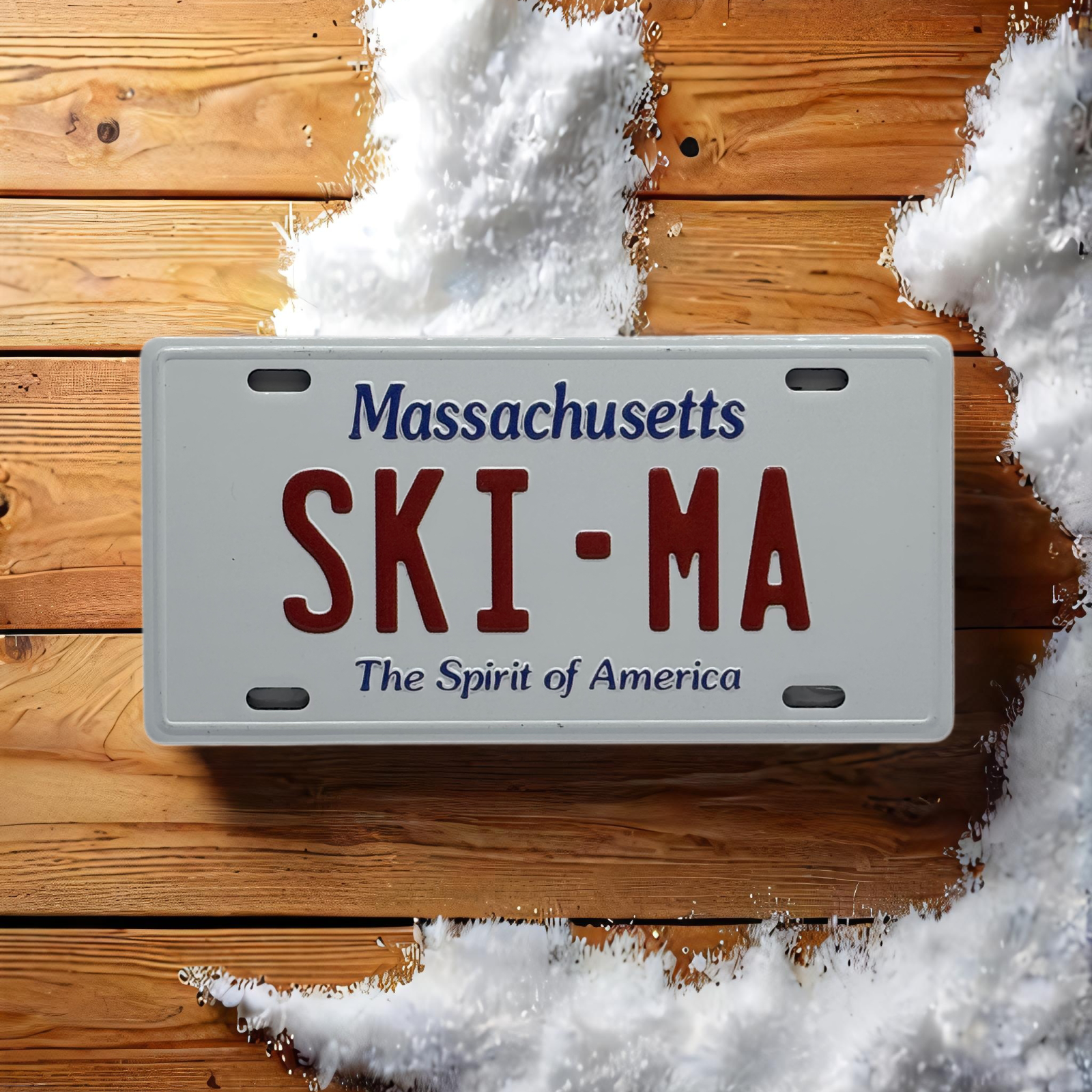 SKI MA - Massachusetts License Plate Magnet