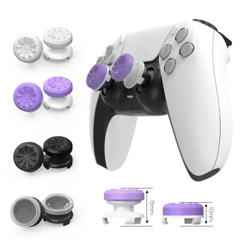 2-Pack Thumb Stick Grips with High/Low Caps for PS4/PS5/Xbox Controller Hand Grip Extenders