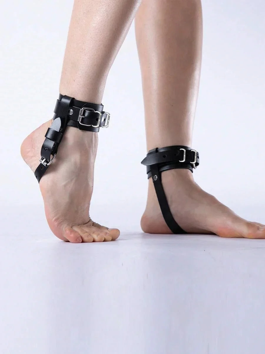 Bound to You Anklets – Adjustable Leather Cuffs