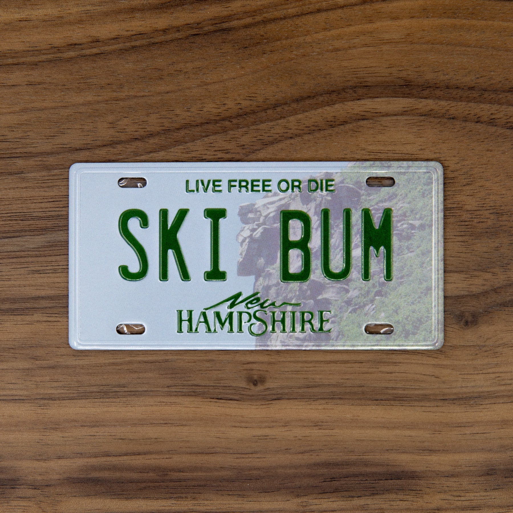 SKI BUM - New Hampshire License Plate Magnet
