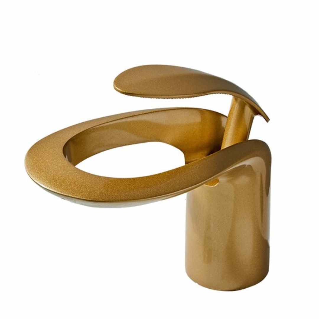 LunaMist Modern Single Handle Vessel Bathroom Faucet with Round Hollowing Design