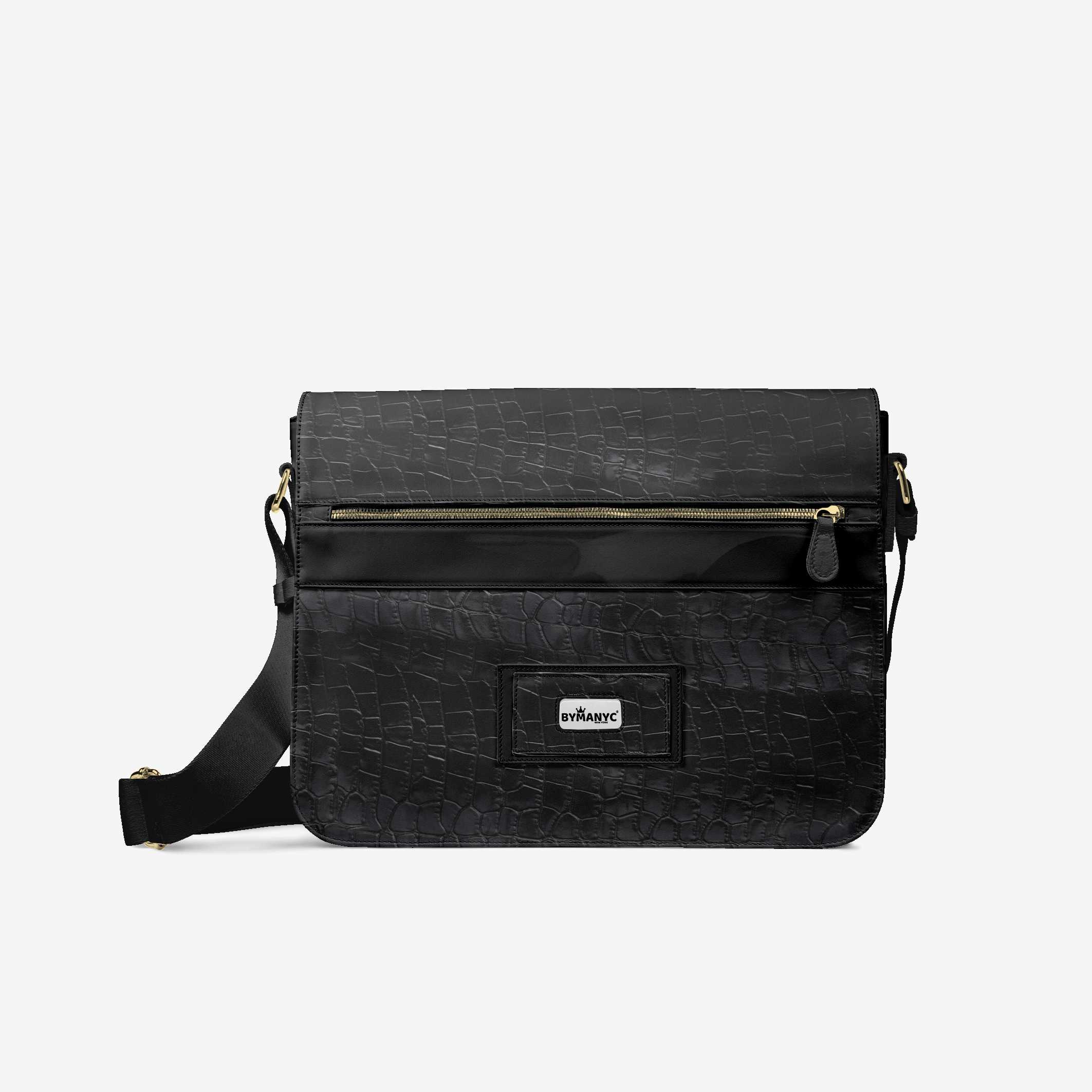 Vegan Luxe City Messenger Bag 16” | BYMANYC ® New York Milano Street Edge
