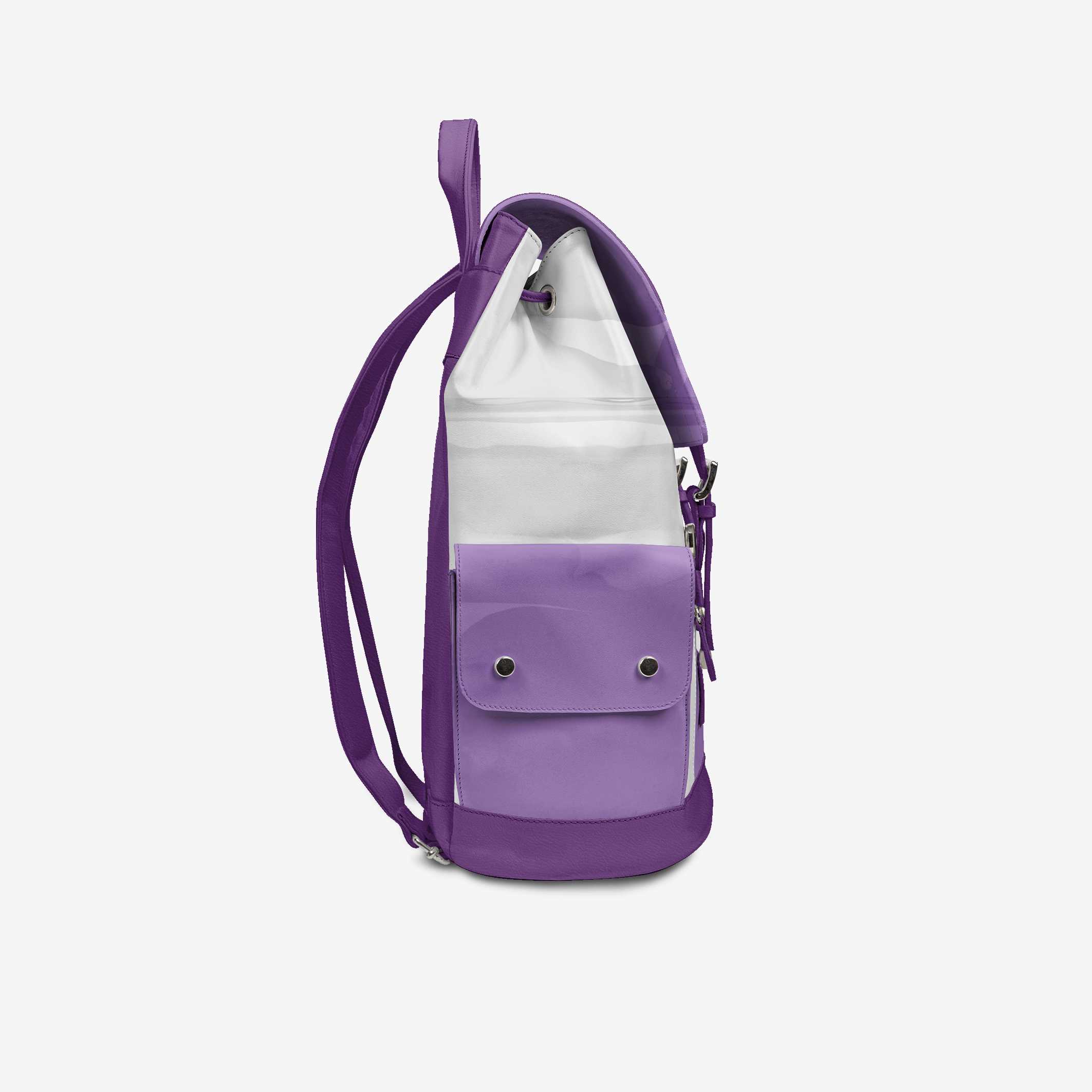 Violet & White Couture Eco Backpack – BYMANYC ® New York (Handmade in Italy)