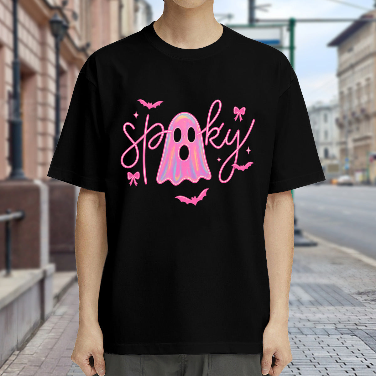 Neon Spookz Pink Ghost Cotton Tee