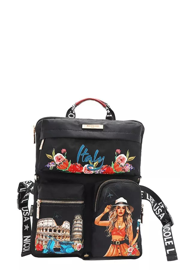 Nicole Lee USA Multi-Pocket Travel Backpack