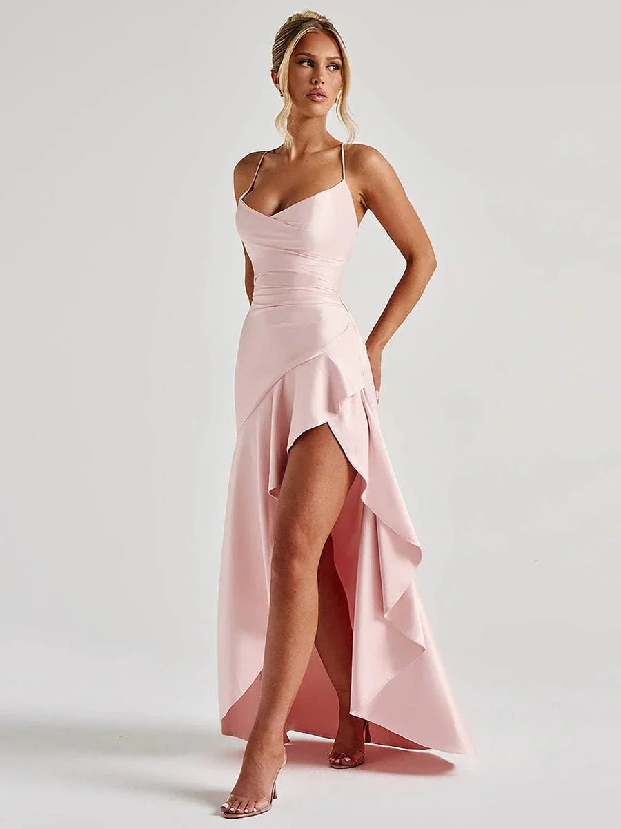 Bethany Backless Ruffles Irregular Dress Summer