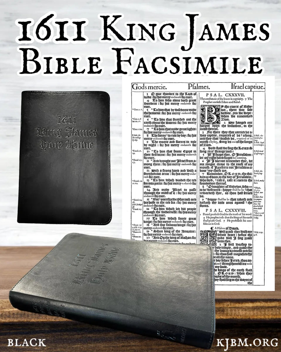 1611 King James Bible - Black