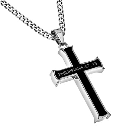 Black Iron Cross Necklace