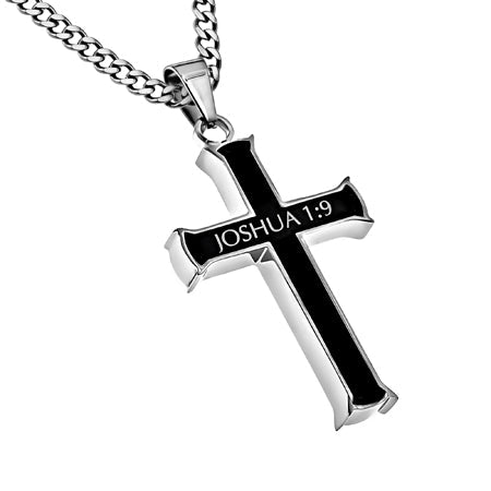 Black Iron Cross Necklace