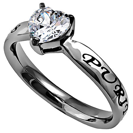 CZ Heart Ring