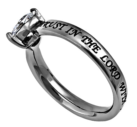 CZ Heart Ring