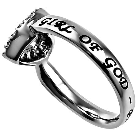 CZ Open Heart Ring