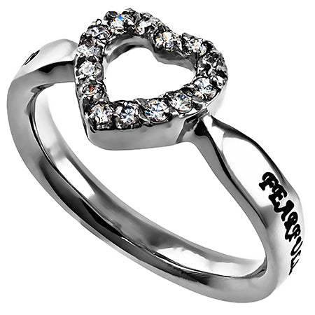 CZ Open Heart Ring