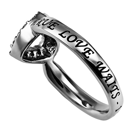 CZ Open Heart Ring