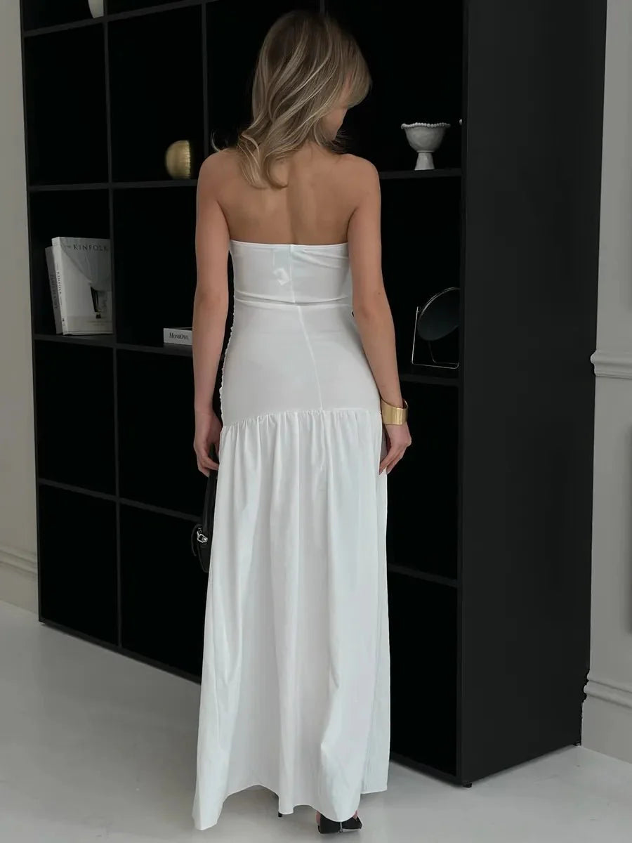 Donna Hollow-out Cinched Elegant Dress