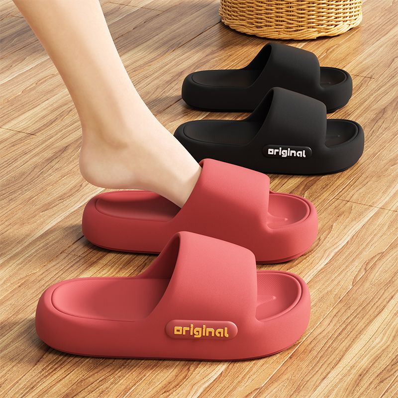 2025 Summer Platform Cloud Slippers Women Comfy Solid Color Soft Sole EVA Pillow Slides Woman Couple Non Slip Beach Flip Flops