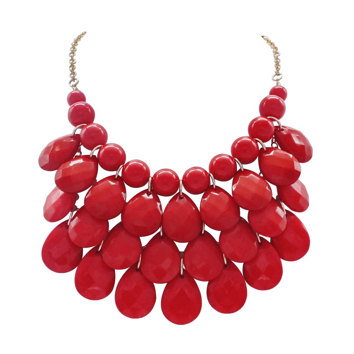 Jane Stone Fashion Statement Collar Necklace Vintage Openwork Bib Costume Jewelry