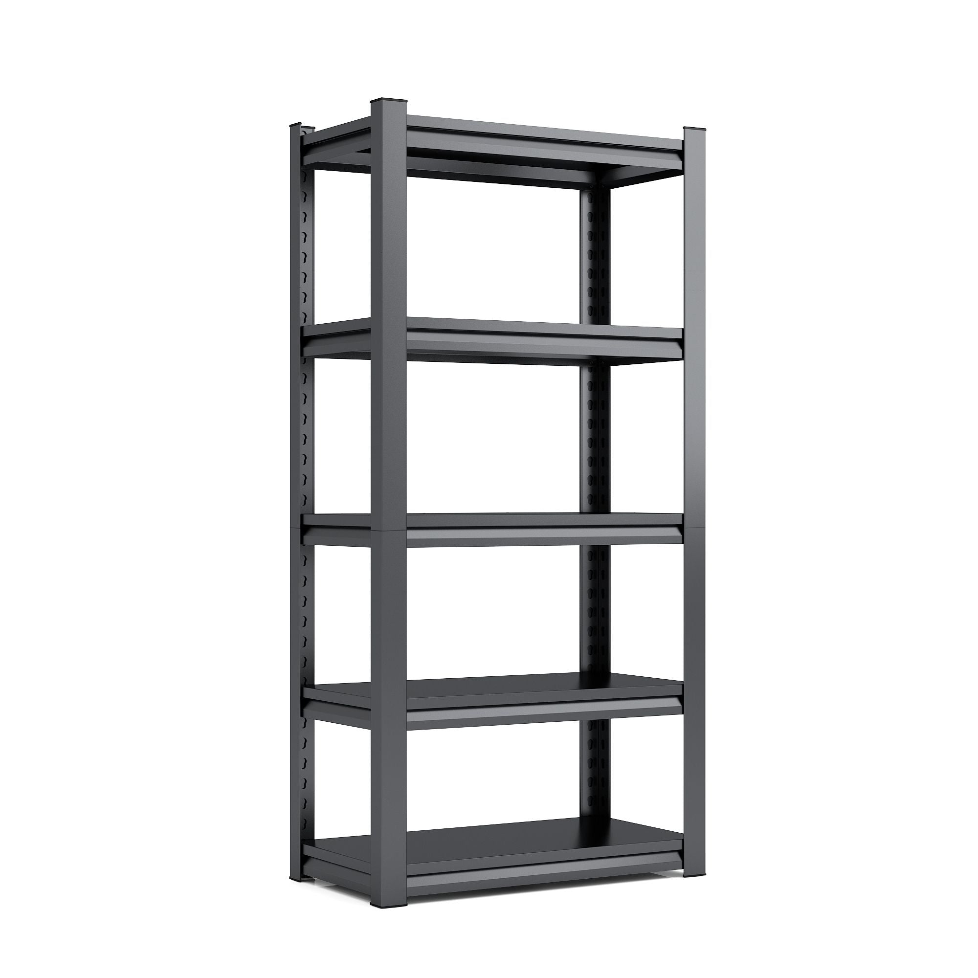 72"H 5 Tier Metal Shelves for Storage Garage Shelving 2000LBS Heavy Duty Storage Shelves Adjustable Garage Shelf Industrial Shelving Unit Storage Utility Rack,35.4"W*15.7"D*72"H,Black