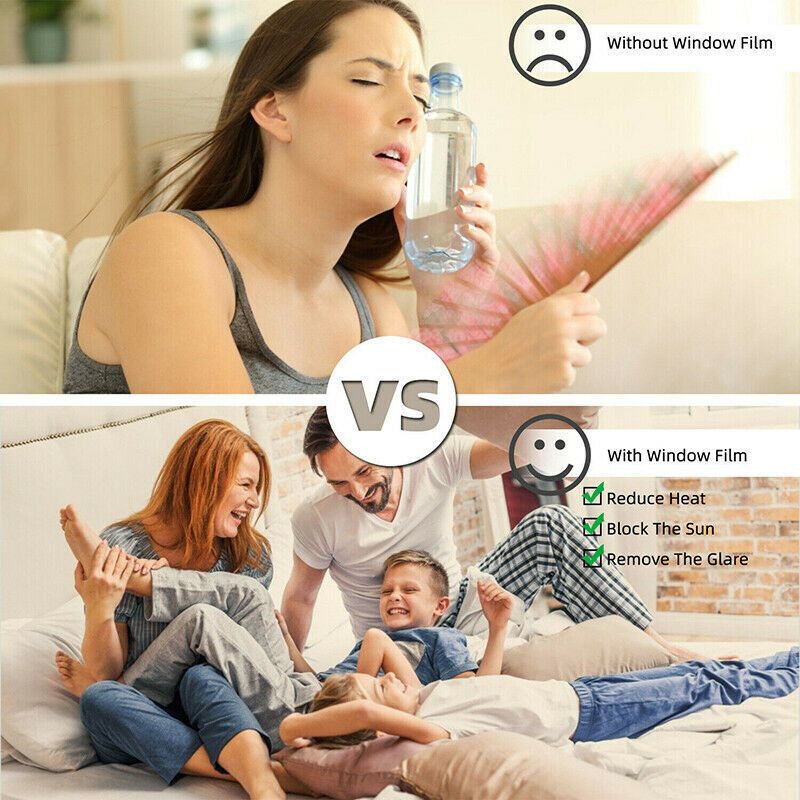 One Way Mirror Window Film Heat UV Reflective Privacy Tint Foil For Home Office