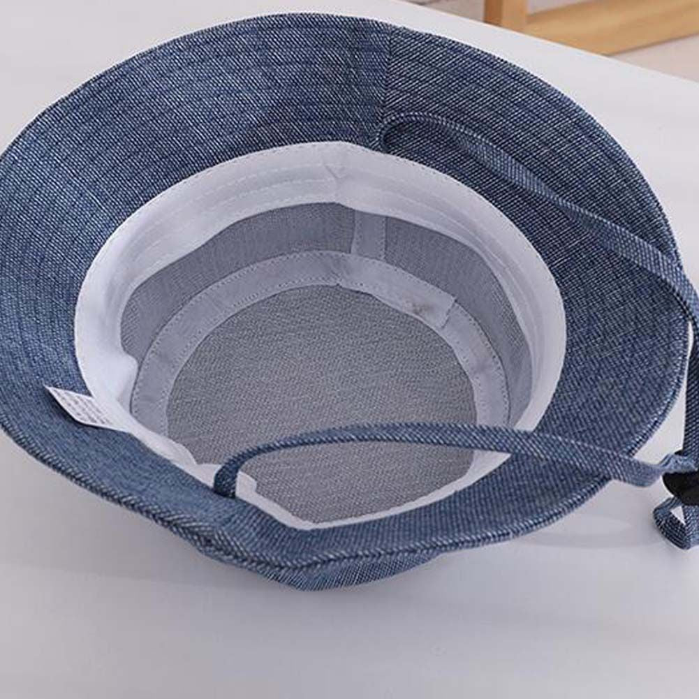 Grey Blue Kids Spring Fall Hat Denim Sun Hat Baby Casual Bucket Hat for Boys Girls 1-3Y