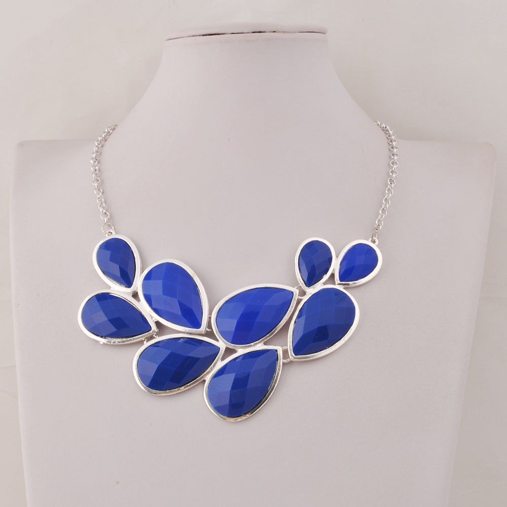 Jane Stone Fashion Statement Collar Necklace Vintage Openwork Bib Costume Jewelry