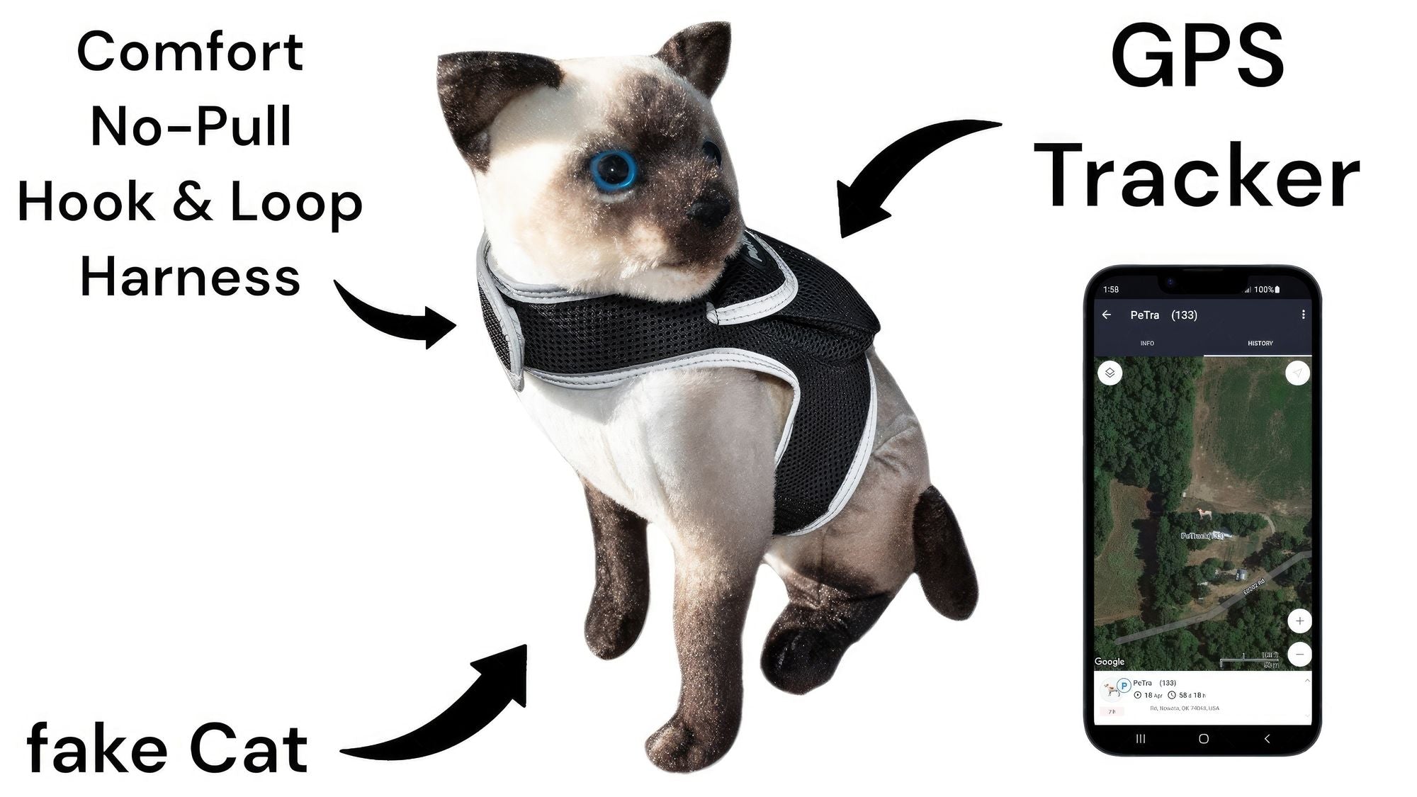 Pet Realtime Surveillance w/ Pet Tracker GPS Tracking Chip for Dogs + App Size:M