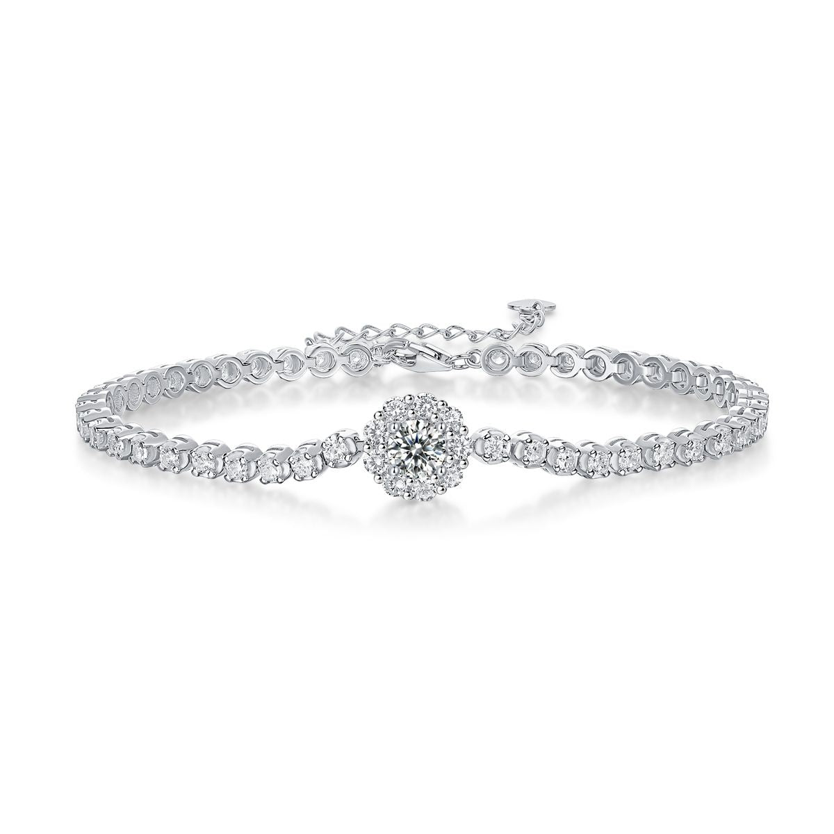 Magpie Bridge - Moissanite set 0.5 carats S925 sterling silver with platinum plated bracelet Fashion trend jewelry