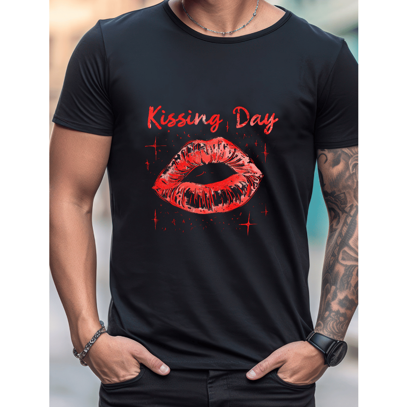 Celebrate in Style with This 100% Cotton Men's Valentine's Day Tee