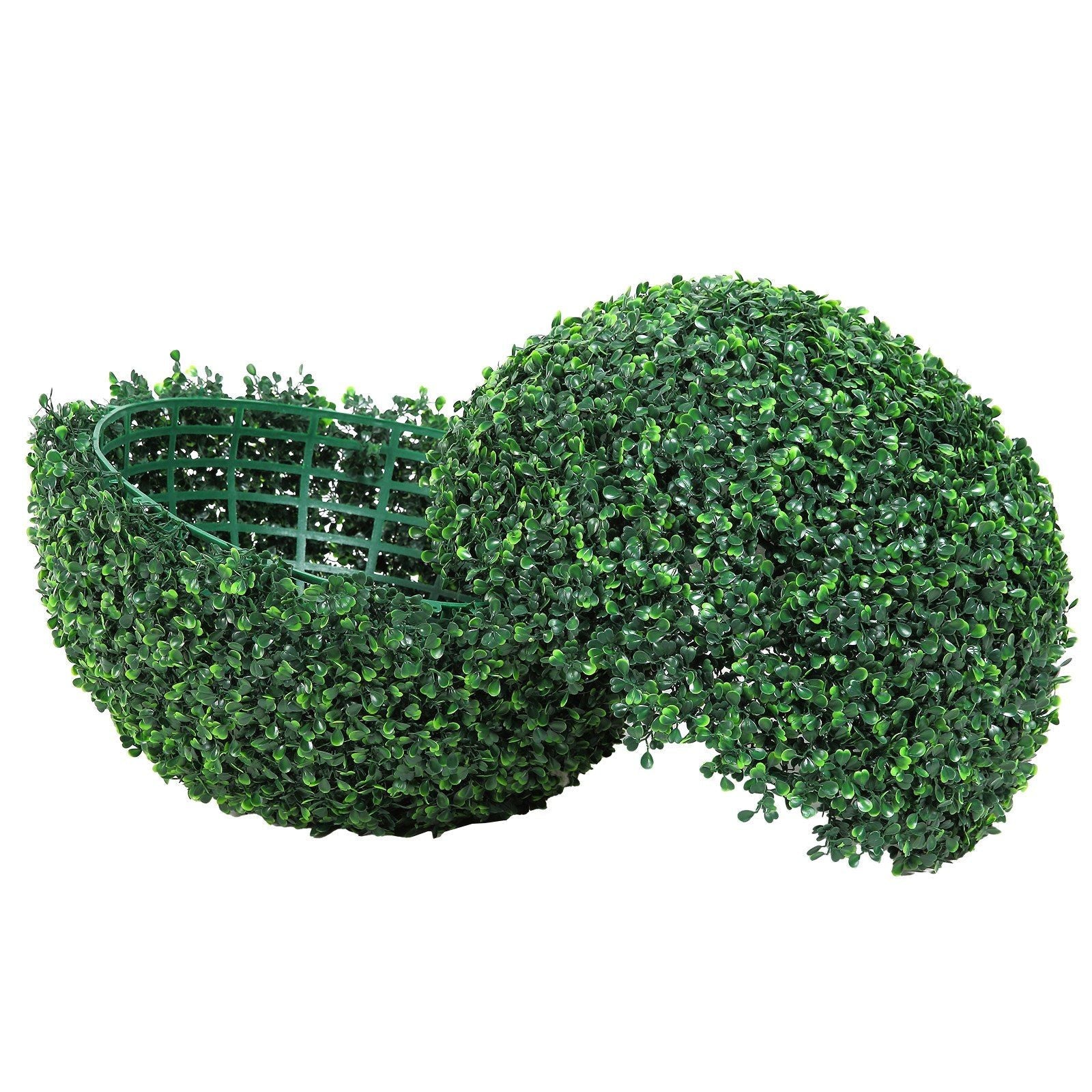 VEVOR Artificial Topiaries Boxwood Trees, 16' Tall (2 Pieces), Ball-Shape Faux Topiaries Plant, All-year Green Feaux Plant Decorative Balls for Backyard, Balcony,Garden, Wedding and Home Décor