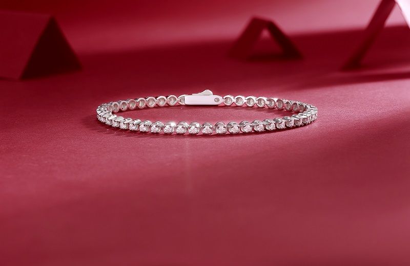 Starry Sky - Fashionable bracelet and Bangle jewelry set with Moissanite S925 sterling silver and Platinum-plated diamond