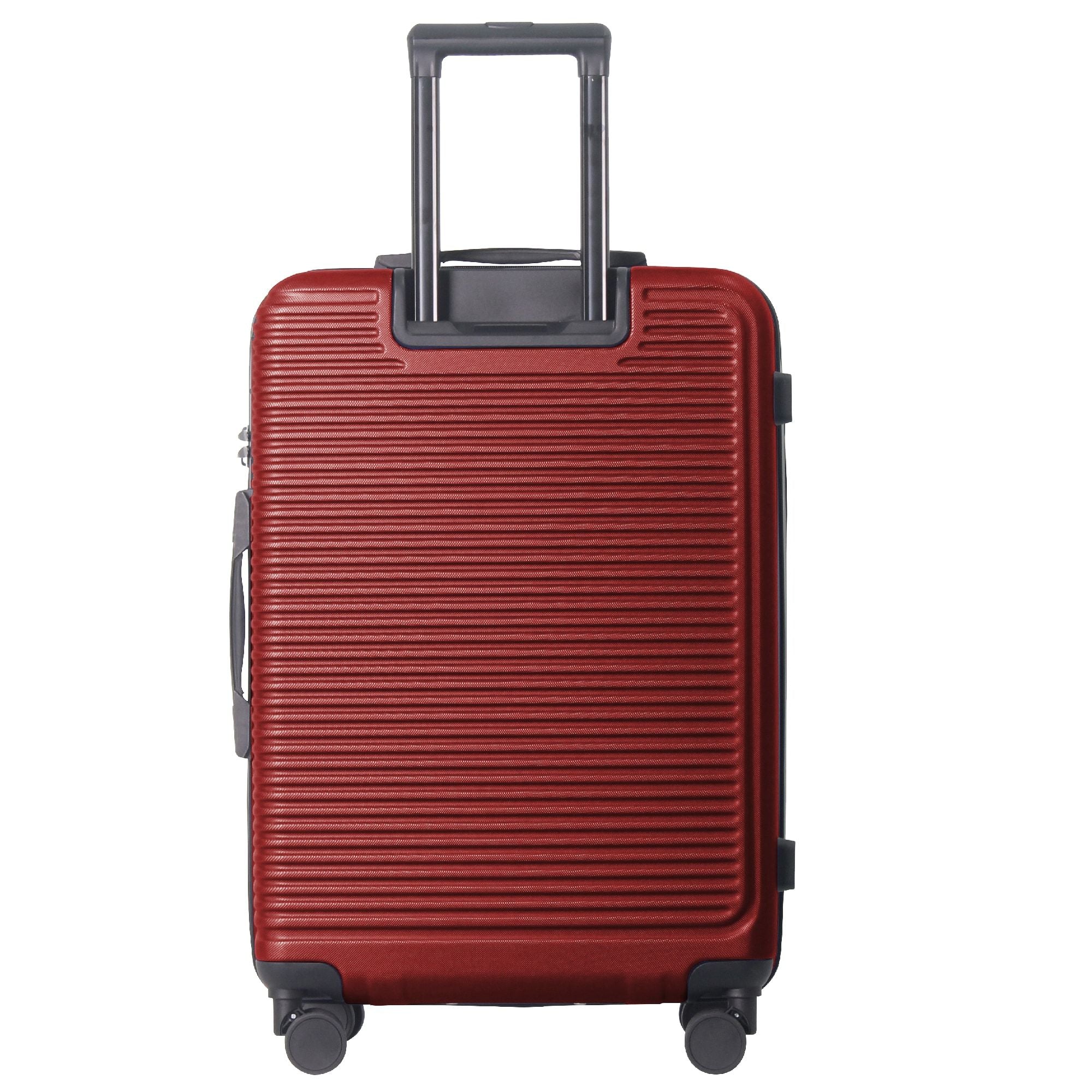 Luggage Sets ABS Hardshell 3pcs Luggage, Lightweight Durable Suitcase sets Spinner Wheels Suitcase with TSA Lock 20''24''28'' Available(WINE RED)