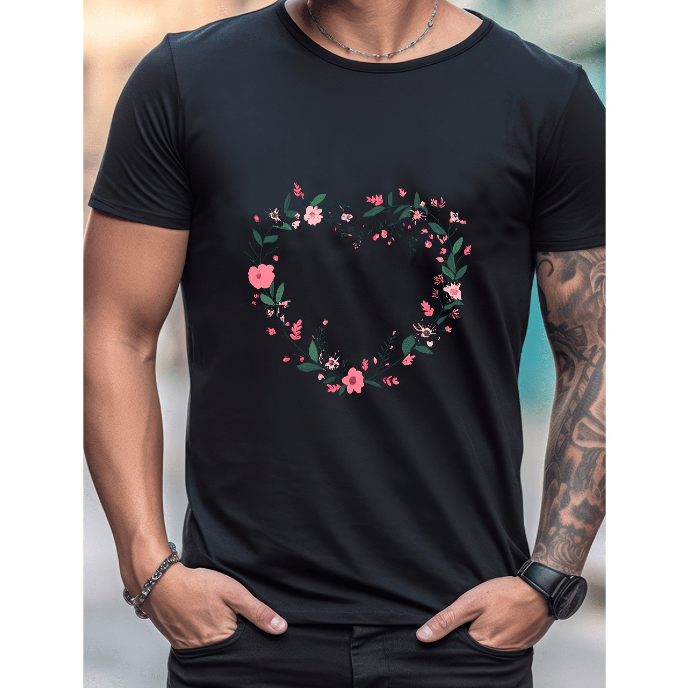 Celebrate in Style with This 100% Cotton Men's Valentine's Day Tee
